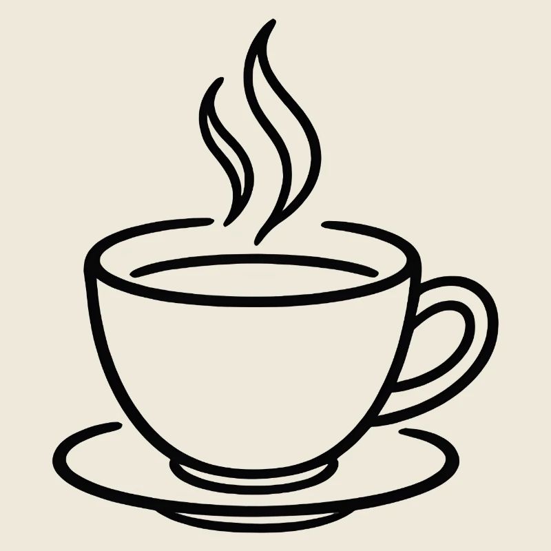 Kaffeetasse in Minimal-Linien