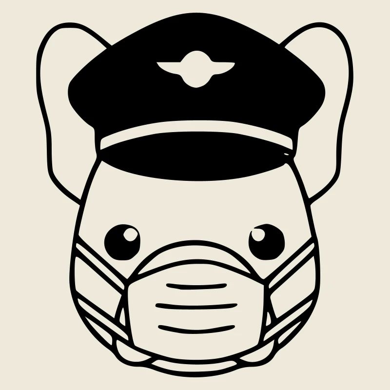 Frenchie Pilot Mask Black