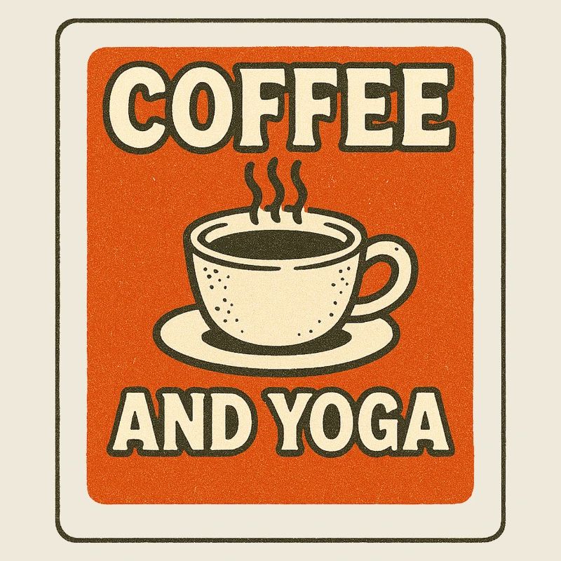 Coffee and Yoga Retro Tee