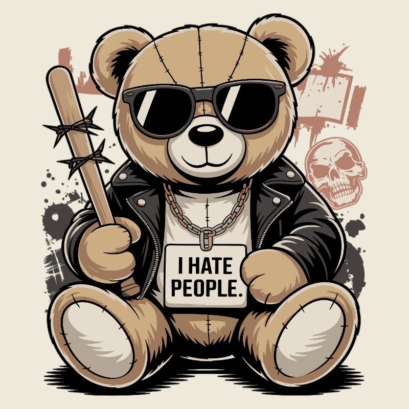 Bad Teddy – I Hate People Bear Design