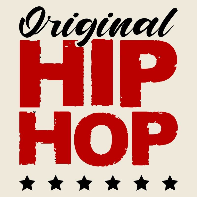 Hip Hop Lettering Red Distressed