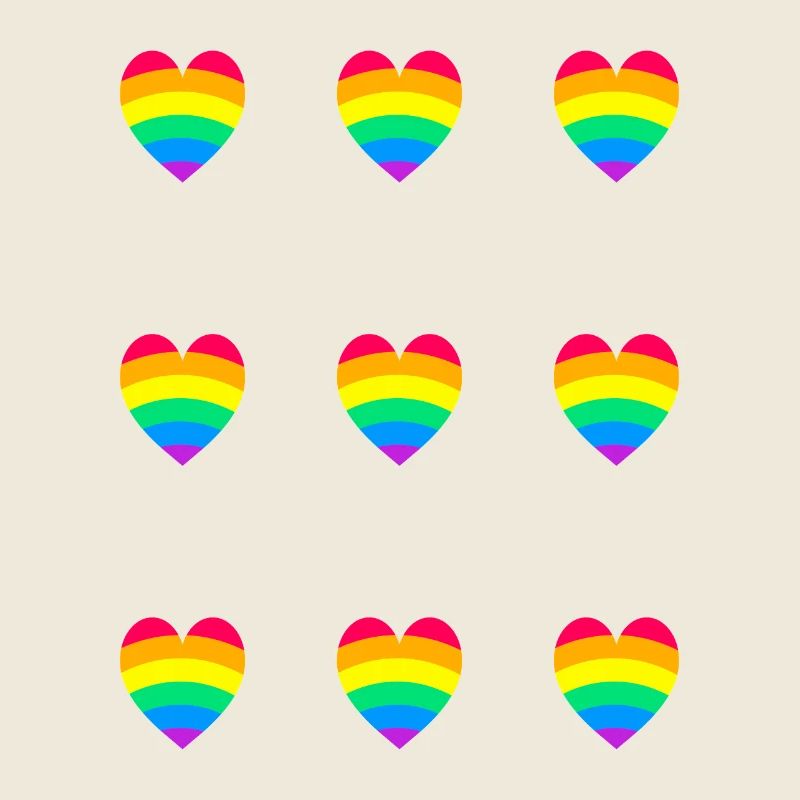 LGBT Pride Rainbow Hearts