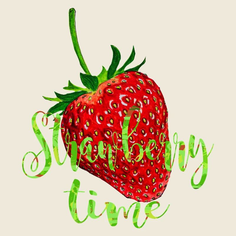 Erdbeere mit Spruch