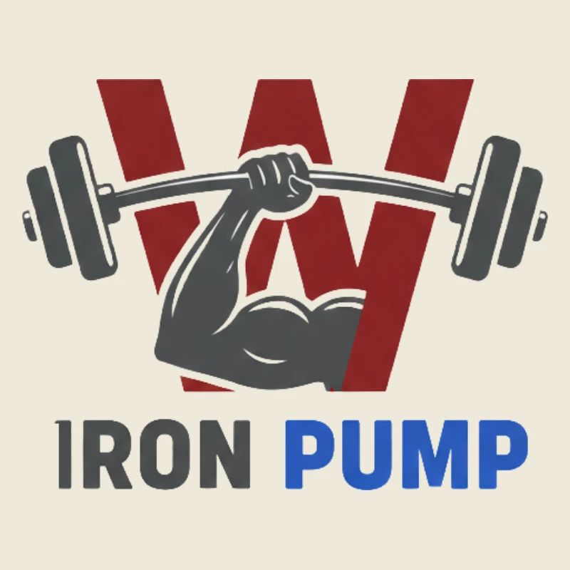 Iron Pump Krafttraining Emblem