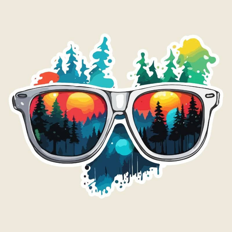 Sunglasses / Reflection / Forest / Reflection