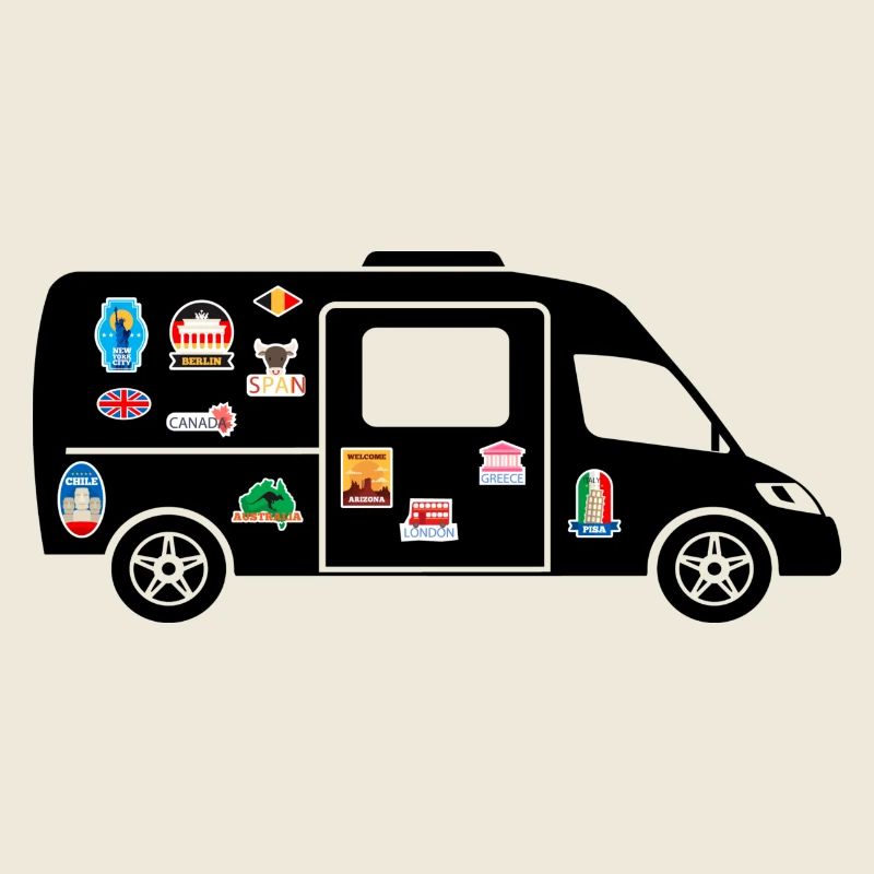 Van with Stickers