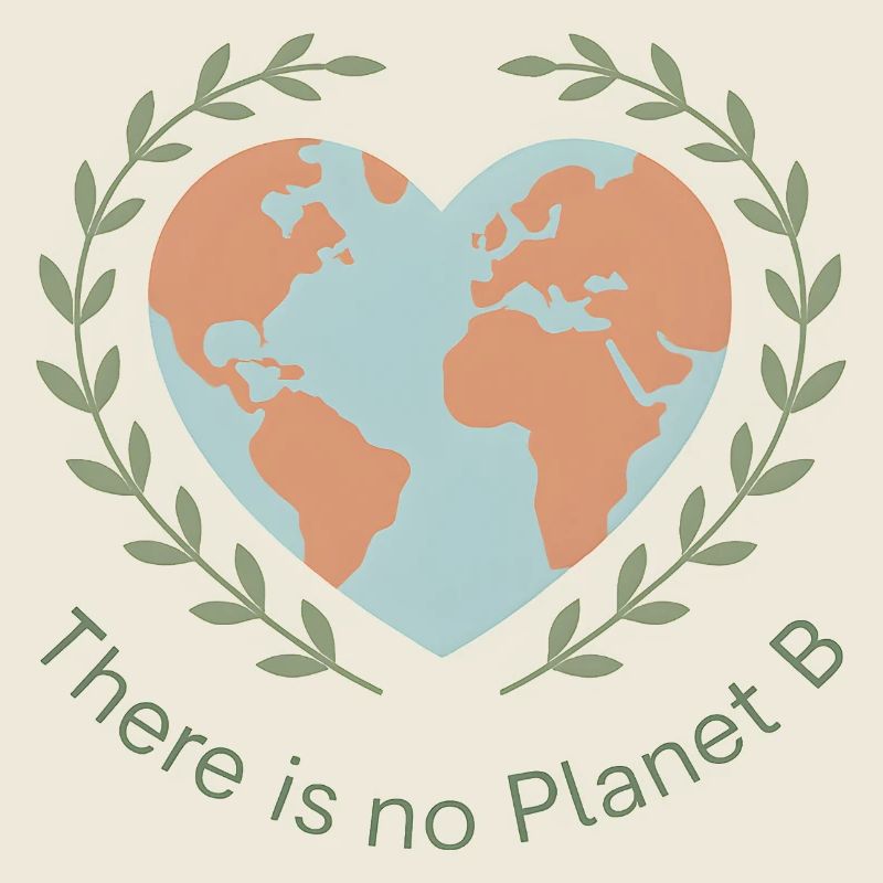There Is No Planet B Earth Heart