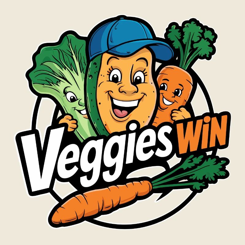 Sustainability Funny vegetables are happy for veggies