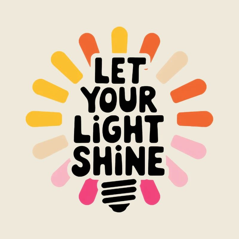 Let Your Light Shine – Leuchtende Glühbirne