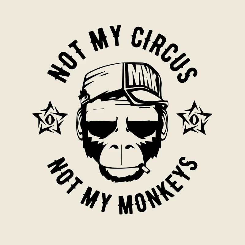 PAS MON CIRQUE - pas mon MONKEYS - shirt Fun Singe