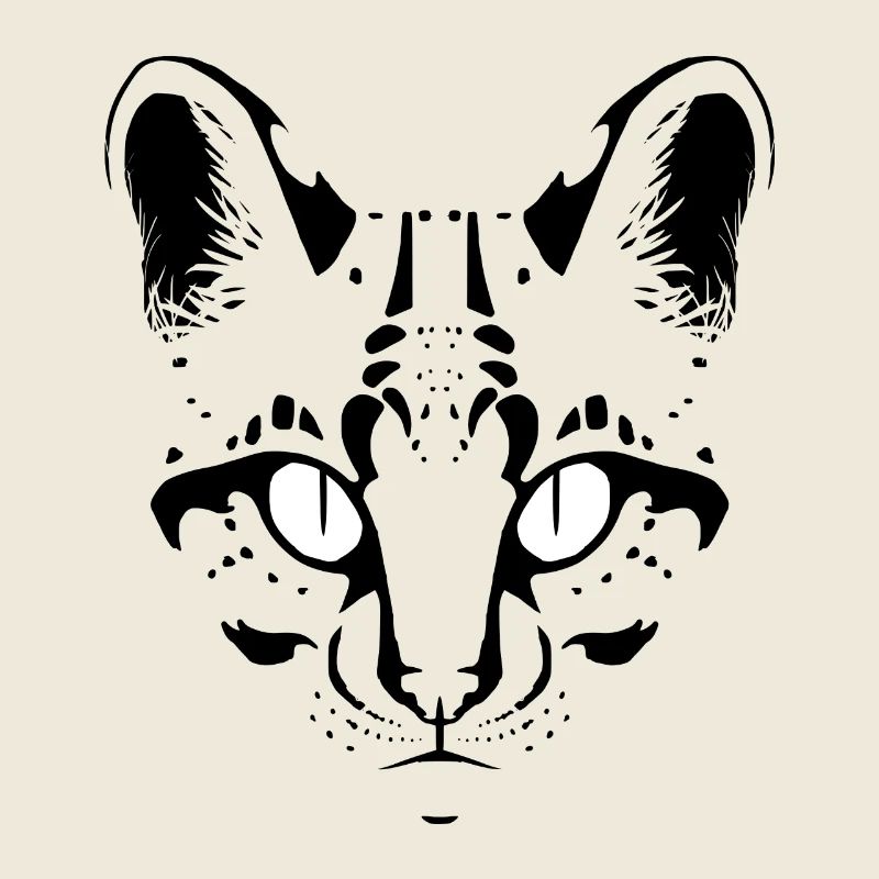 Ocelot Lineart in Black and White