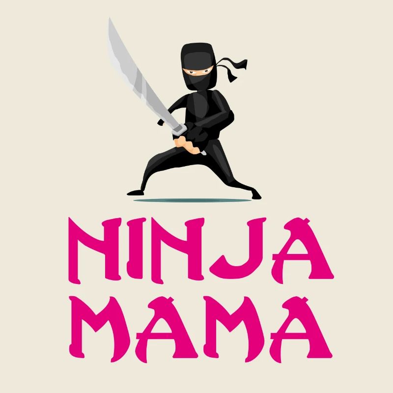Ninja Mama Mutter Mutti T-Shirt Mutterag Geburtsta