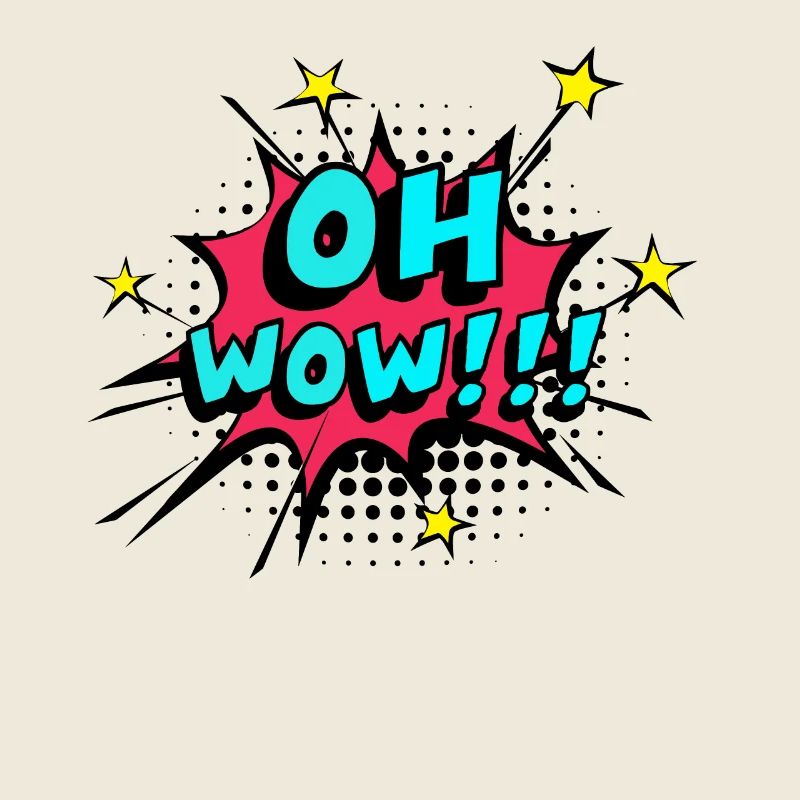 Oh Wow - Comic Pop Art Speech Bubble