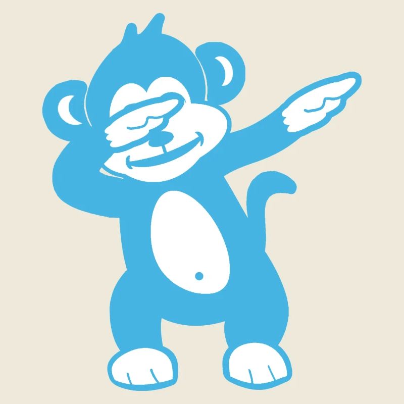 Blue Monkey Maskottchen – Verspieltes Design