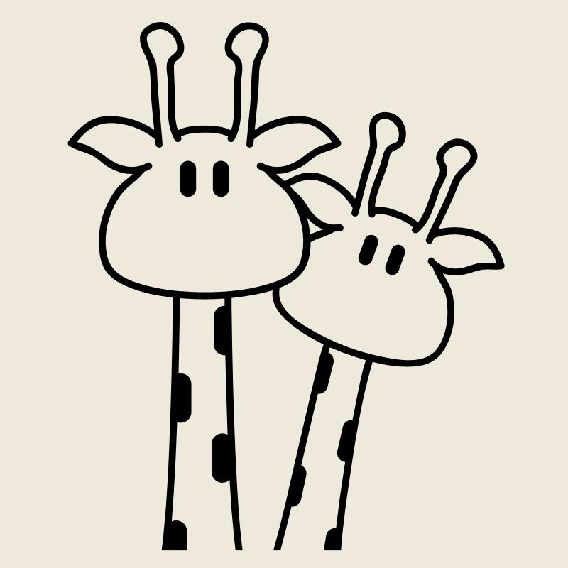 2 süße Paar Giraffen lieben sich Giraffe Pärchen