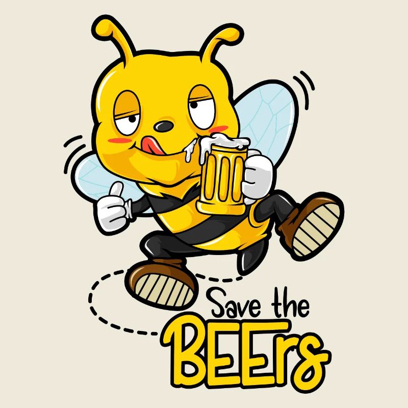 Funny Save the Bees / Beers Craft Beer Bee