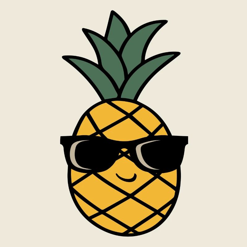 Ananas avec des lunettes de soleil