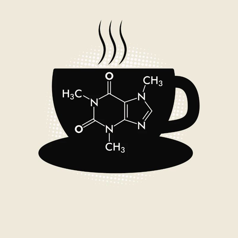 Café Caffeine Molecule