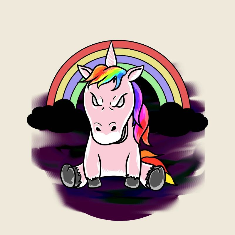 Fantasy Einhorn Einhörner Horror Böse Satanisch
