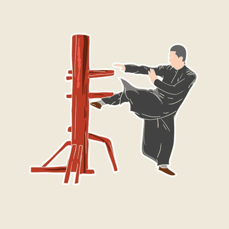 Pose de combat de Wing Chun