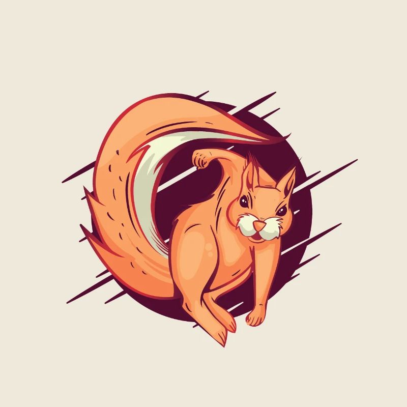 Aggressives Eichhörnchen mit Haken Faustschlag