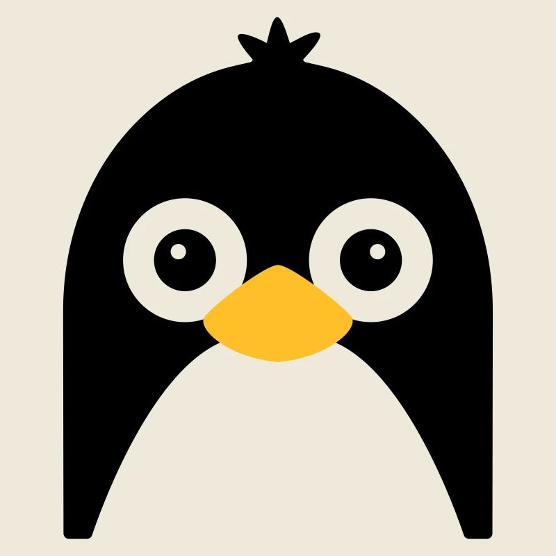 Visage de pingouin mignon