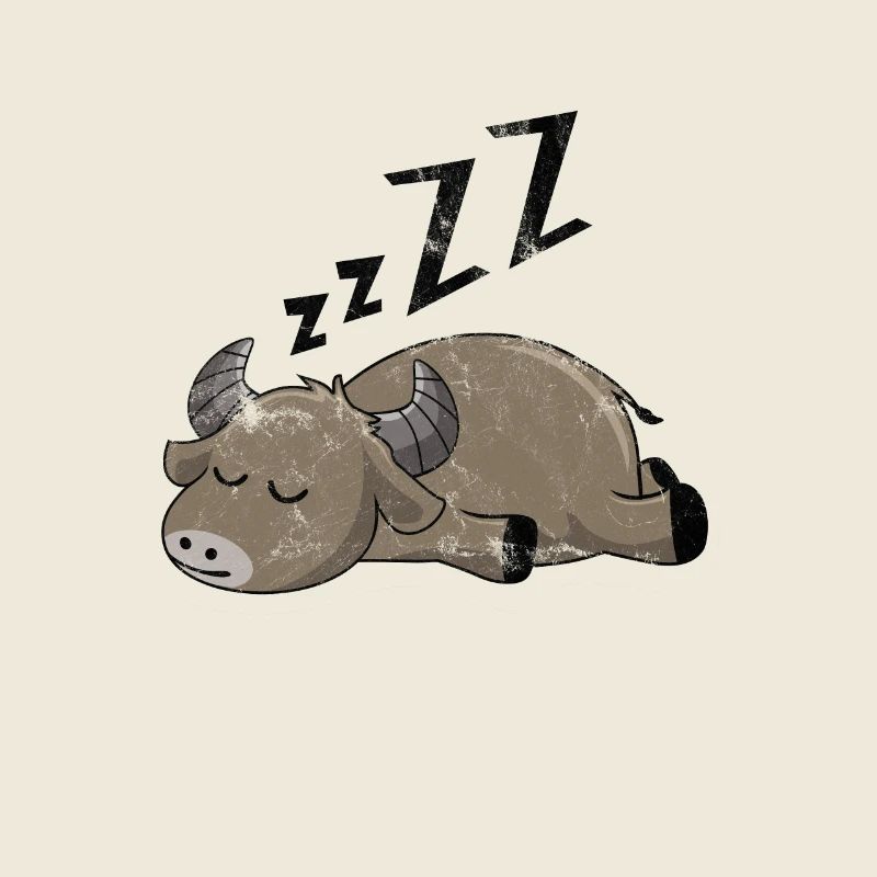 Sleeping buffalo