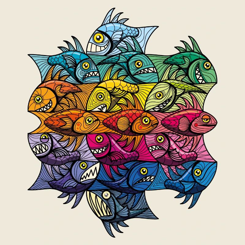 Modèle V de modèle de poisson-Escherfish