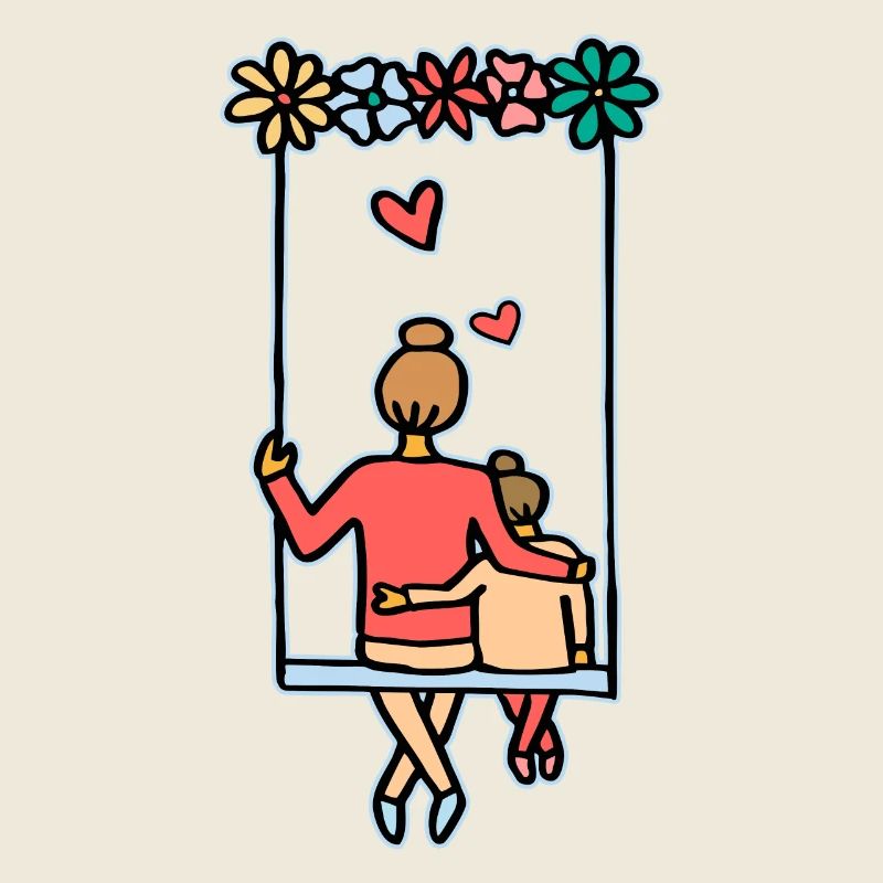 Amour et sécurité mère et fille