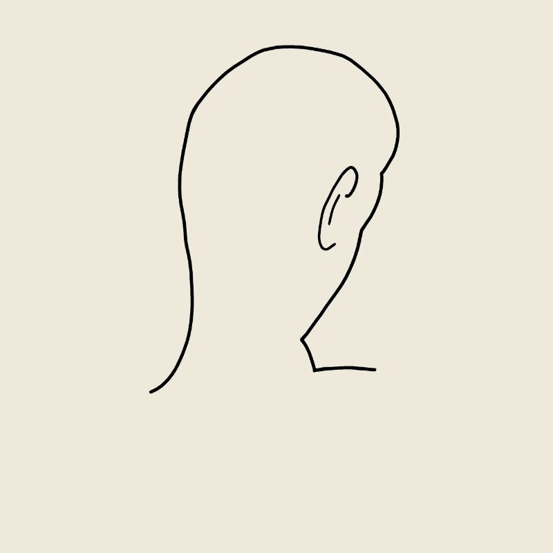 Kopf Hinterkopf Glatze