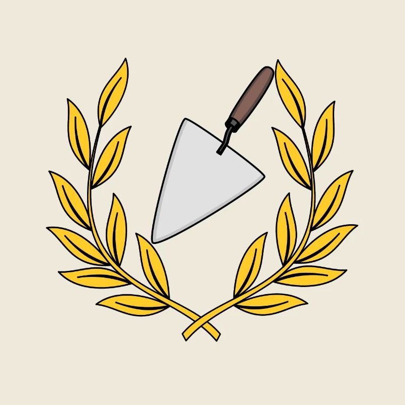 Laurel wreath craft bricklayer trowel