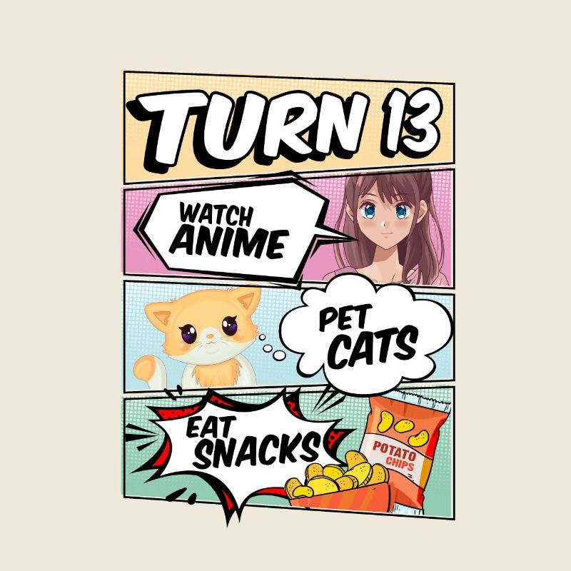 13. Geburtstag Anime Mädchen