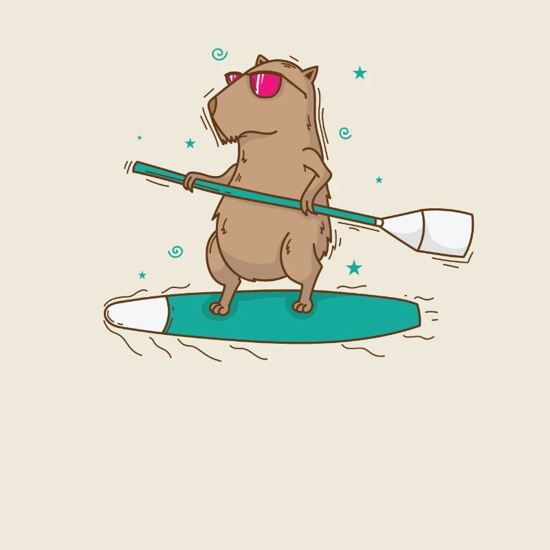 Caviidae Guinea Pig Surfs Rodent