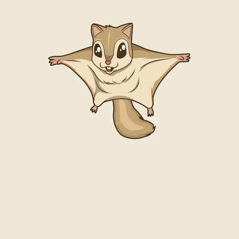 Écureuil volant kawaii