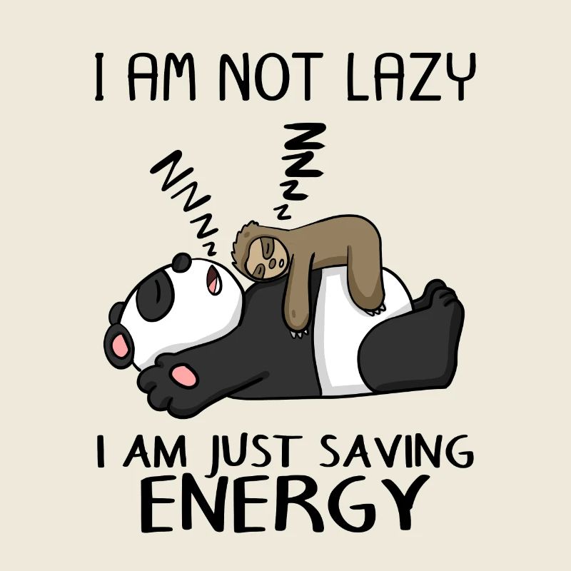 Lustiger Faultier Panda Spruch lustig Geschenk
