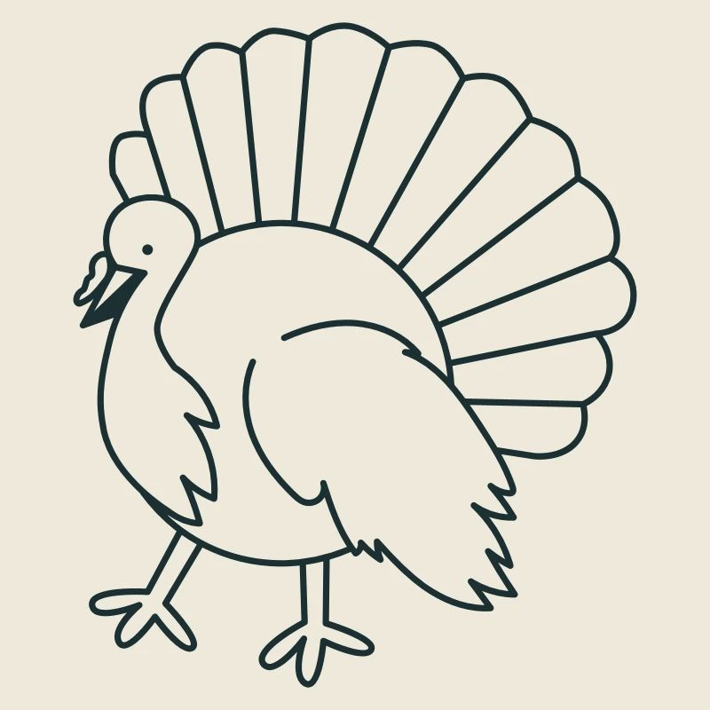 Dinde ronde montrant