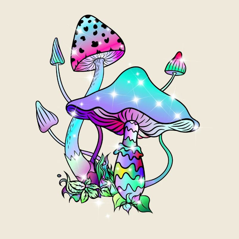 Magic mushrooms psychedelic mushroom art