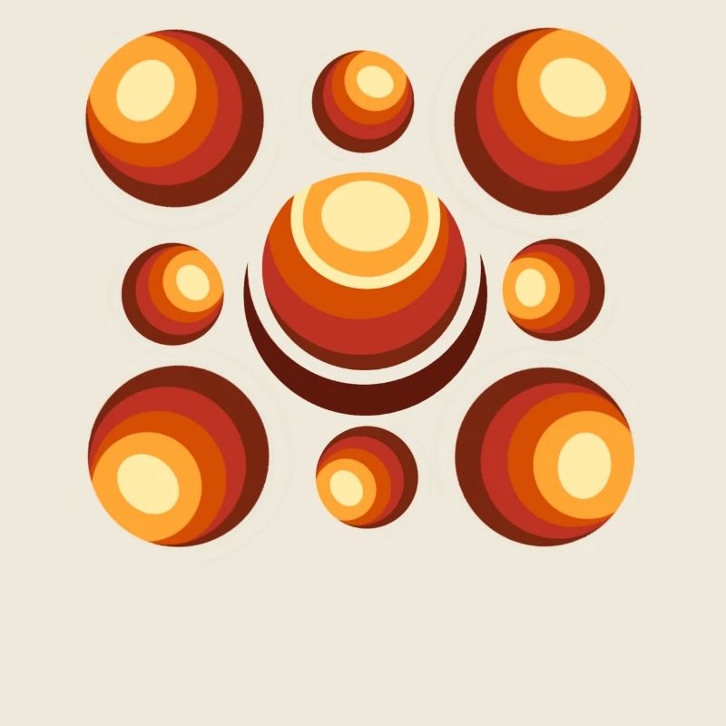 Retro Ball Pattern Mid-Century