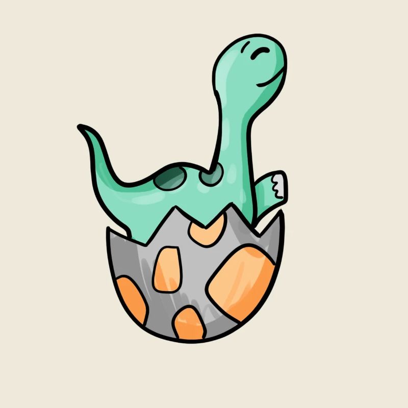 Dinosaur Egg Dino Motif