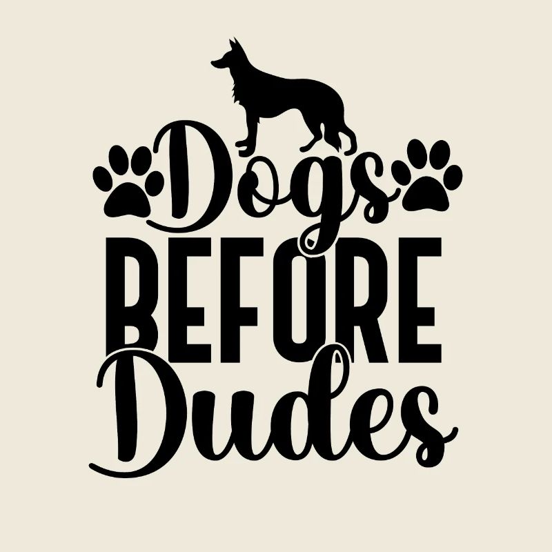 Chiens devant les gars