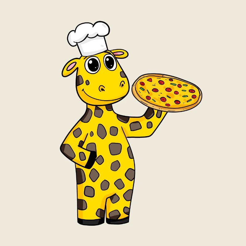 Pizzabäcker Pizza Koch Giraffe Italienisch