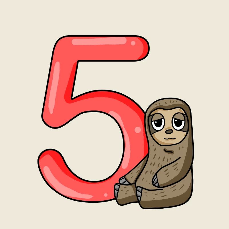Young 5 years old sloth