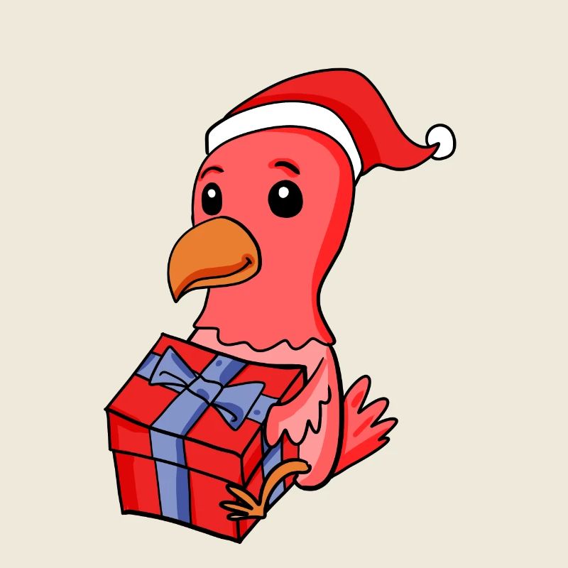 Poulet de Noël Bébé avec cadeau