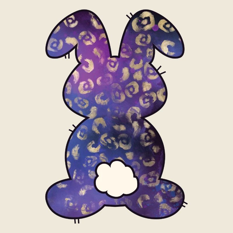 Lapin de Pâques à motif léopard