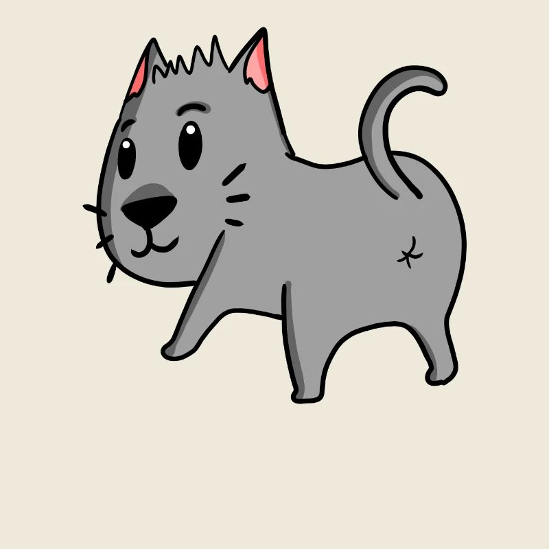Katze von hinten - Katze Hintern - Katze Arsch