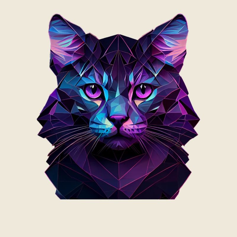 Chaton Chaton Chat Polygone Chat