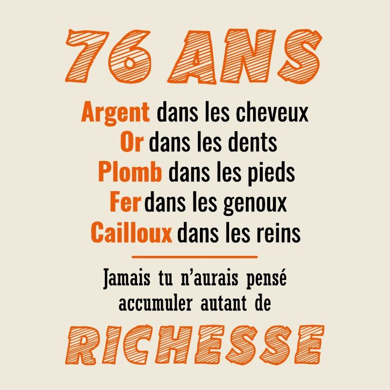 76 Ans Anniversaire Drôle Idée Cadeau