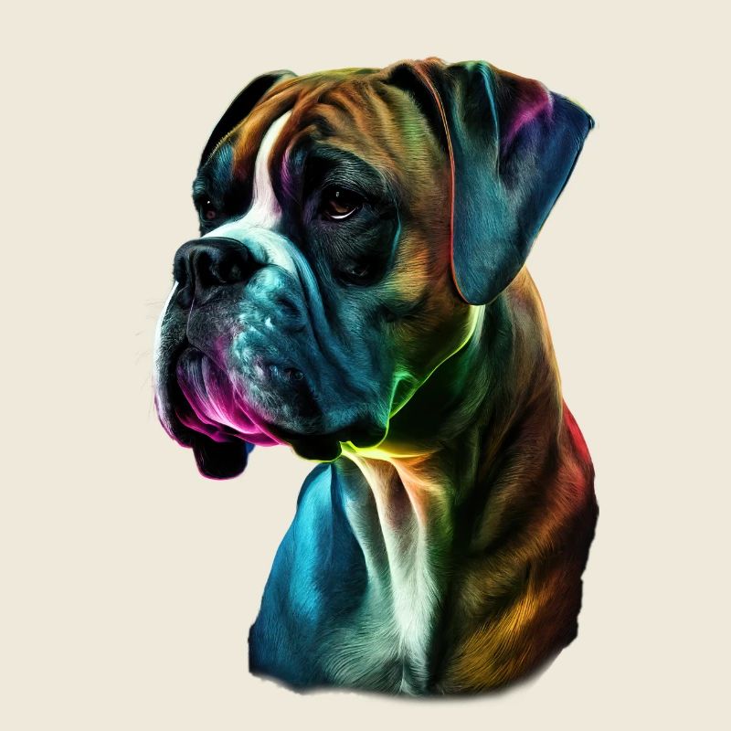 Boxer Hund bunt