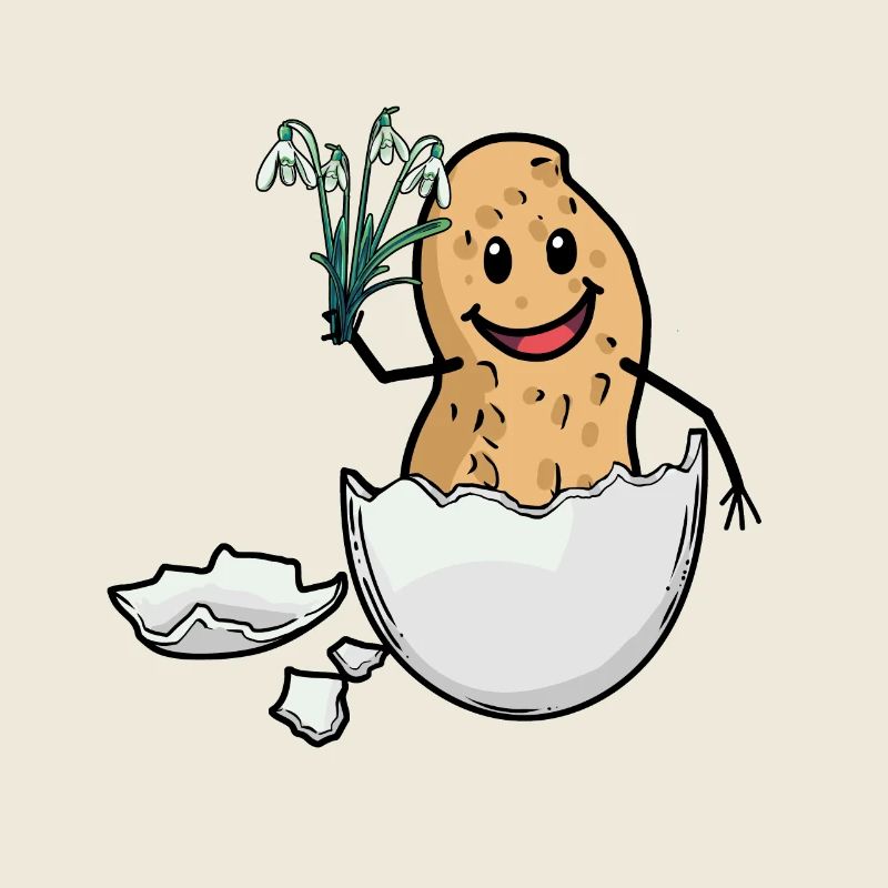 Easter Peanut Spring Easter Egg Flora Eggshell