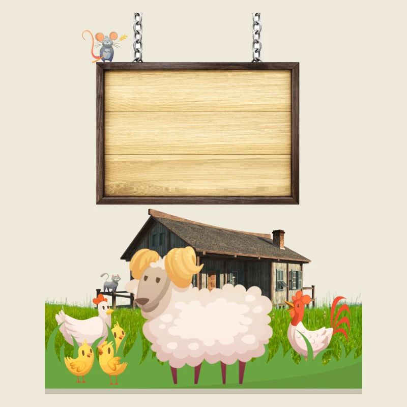 Pasture Pals Panneau de ferme rustique